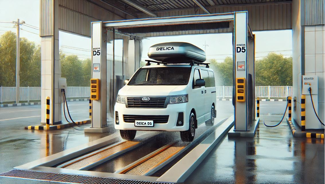 デリカにルーフキャリアで洗車機は使える？