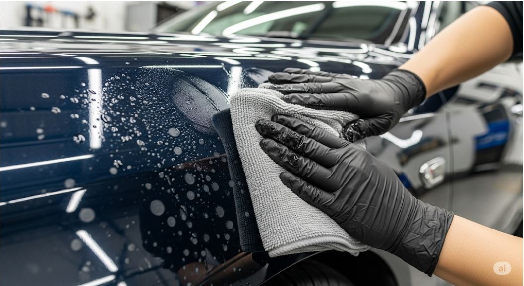 水垢クリーナーの車のボディへの使い方