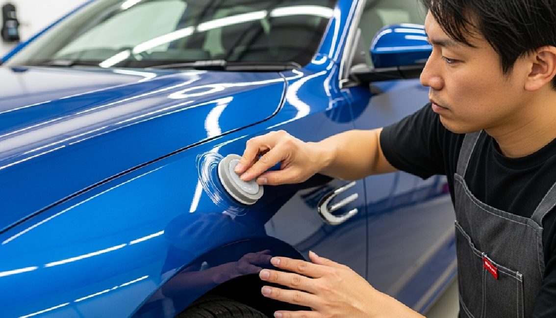 最終仕上げ:窓ガラスとワックス・コーティング