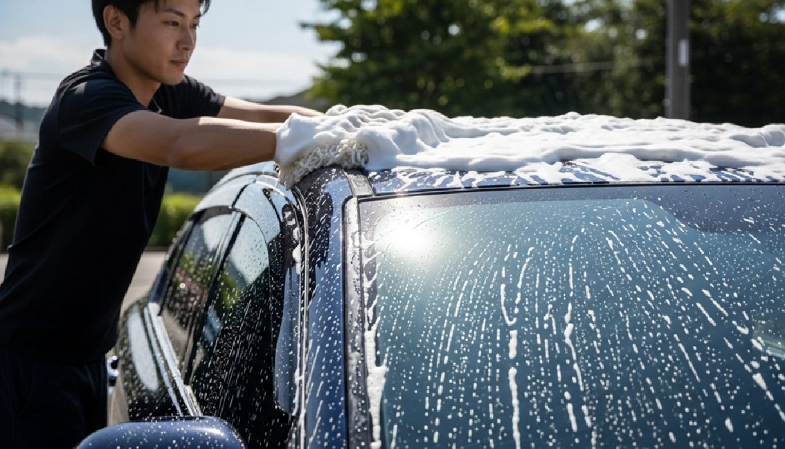 ルーフからが鉄則!ボディ洗浄の優先順位