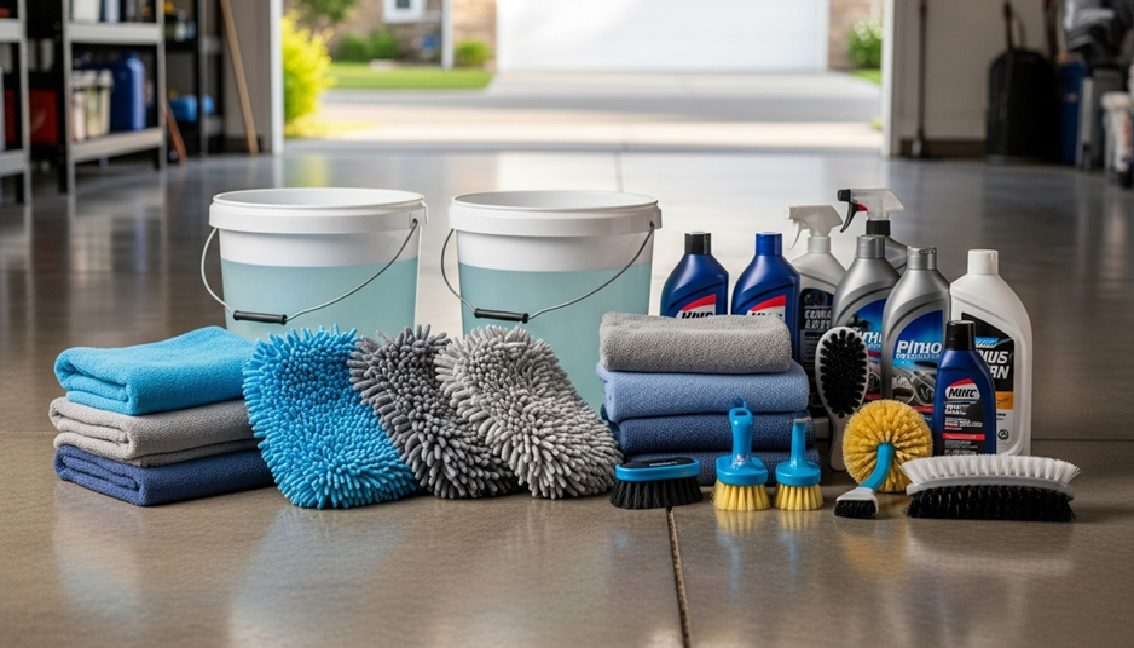 洗車前の徹底準備と必要な道具リスト