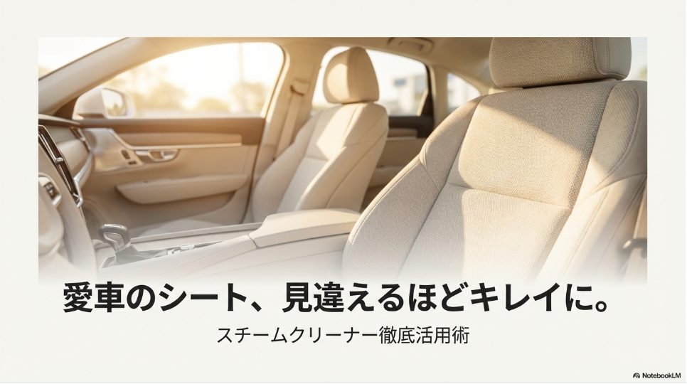 スチームクリーナーで愛車のシートを徹底洗浄