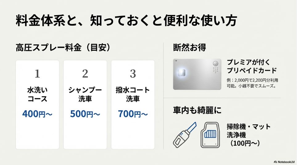 水洗い・シャンプー・撥水コートの料金表とお得なプリペイドカード情報