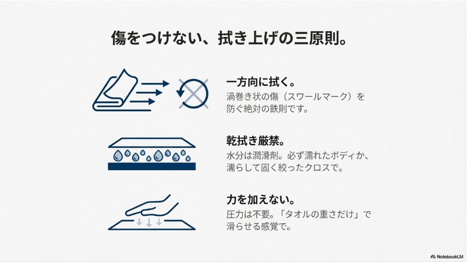 洗車傷を防止するマイクロファイバークロスの使い方