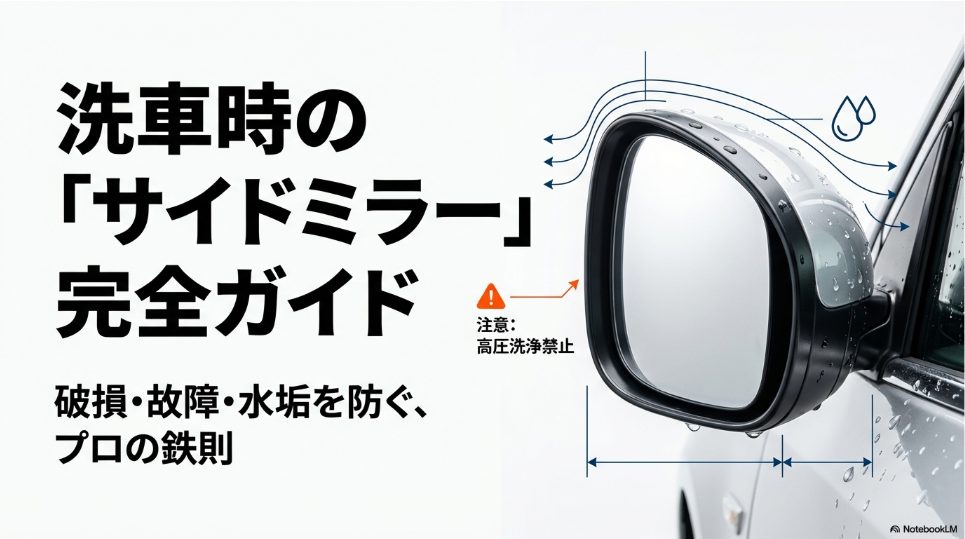 洗車時のサイドミラー完全ガイド：破損・故障・水垢を防ぐプロの鉄則