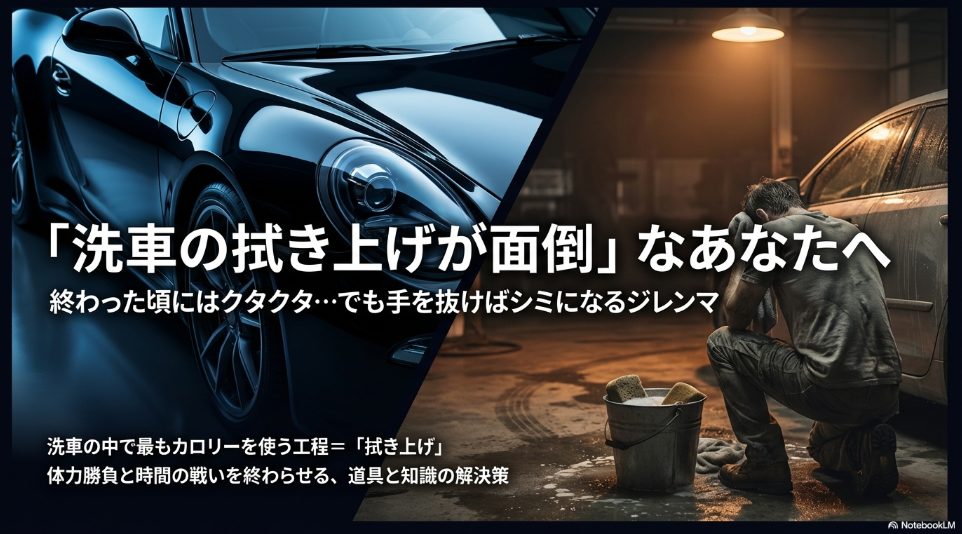 洗車の拭き上げが面倒と感じる人へのメッセージと解決策の提示