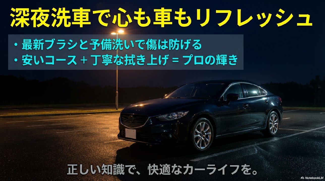 深夜のドライブスルー洗車活用術のまとめポイント