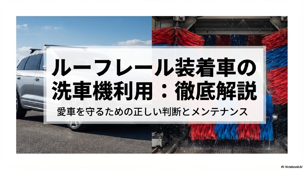 ルーフレール装着車の洗車機利用に関する徹底解説ガイドのタイトルスライド