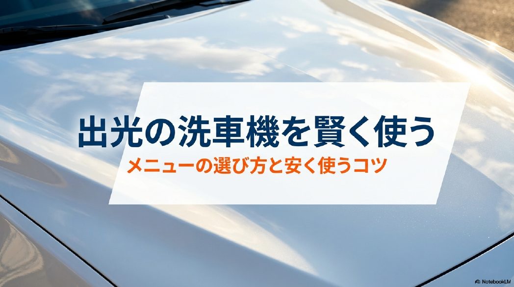 出光の洗車機のメニュー選びと安く使うコツを解説するタイトルスライド