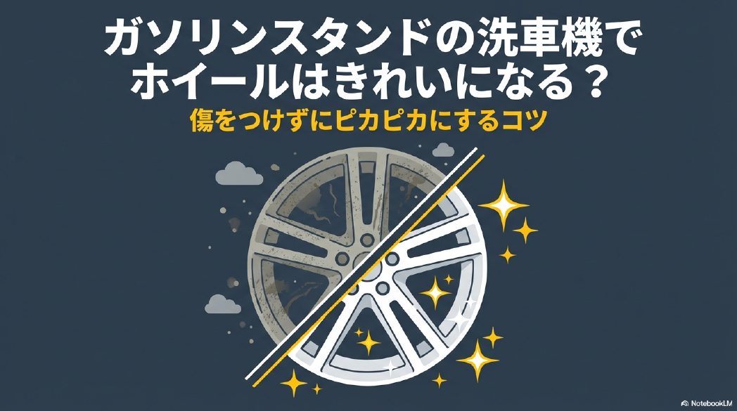 ガソリンスタンドの洗車機を利用して、ホイールを傷つけずにピカピカにするコツ