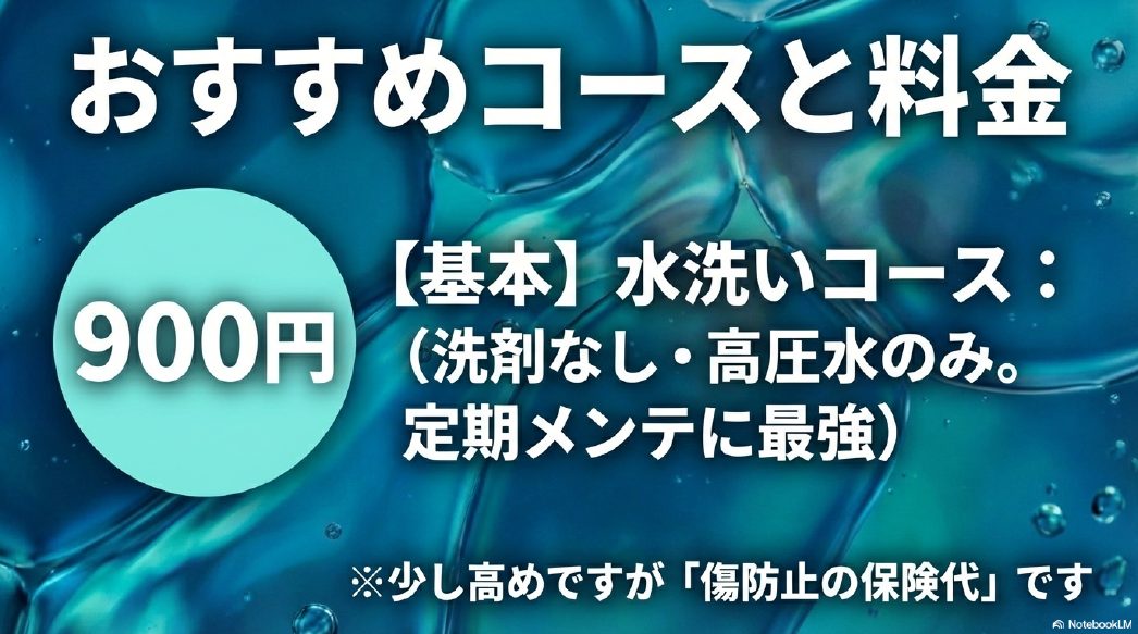 洗車のジャバ木更津朝日店 おすすめコースと料金表 水洗い900円