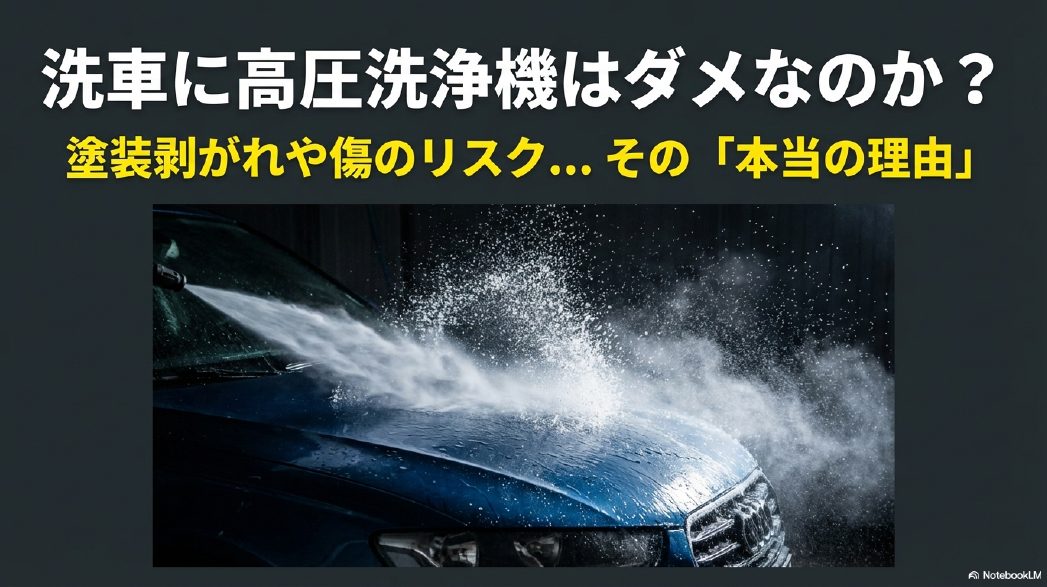 洗車に高圧洗浄機はダメなのか？塗装剥がれや傷のリスクの本当の理由