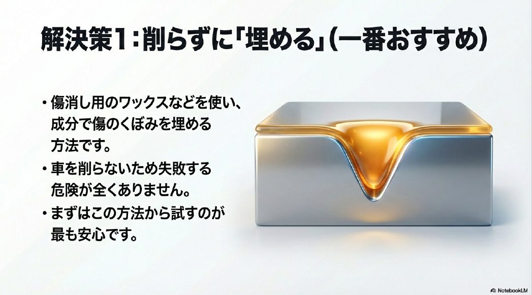 削らずにワックスで傷を埋める方法のメリット解説