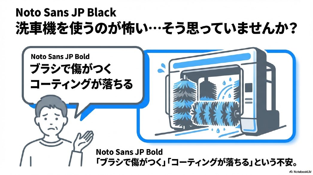 洗車機を使うのが怖い？ブラシで傷がつく、コーティングが落ちるという不安