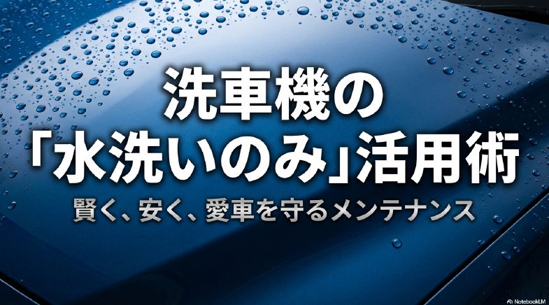 洗車機の「水洗いのみ」活用術