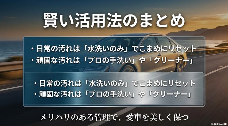 洗車機の水洗いのみの賢い活用法まとめ