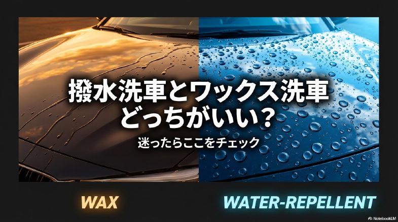 撥水洗車とワックス洗車どっちがいい?迷ったらここをチェック