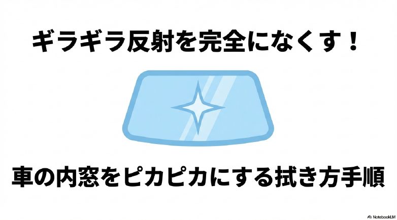 車の内窓をピカピカにする拭き方手順とギラギラ反射をなくす方法